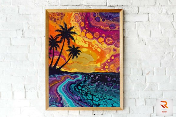 Download Abstract Fluid Art Tropical Paradise - Premium Bundle