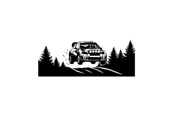 Download Rally Car Racing on Forest Road Vector I - Racing Collection