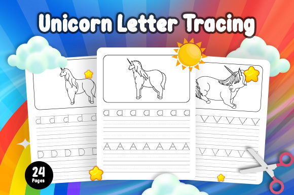 Download Unicorn Letter Tracing - KDP Interior - Racing Collection