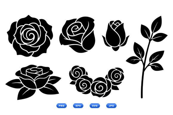 Download Elegant Rose SVG Clipart Pack - Rose svg Collection