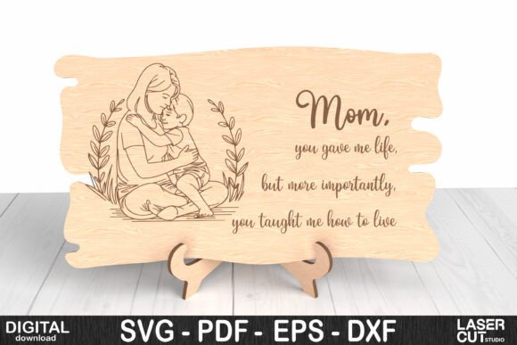 Download Laser Cut Mom &amp; Child Gift Plaque - Child gift Collection
