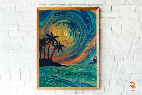 Download Abstract Fluid Art Tropical Paradise - Premium Bundle