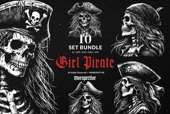 Download 10 Bundle Dark Art Girls Pirates Woman - Girls Collection