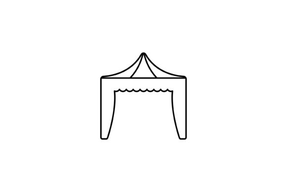Download Tent Party Icon Outline Design - Outline design Collection