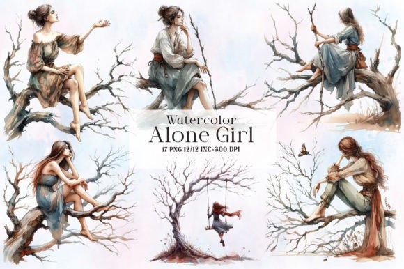 Download Alone Girls Clipart Bundle - Girls Collection