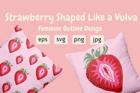 Download Strawberry Feminine Outline Design - Outline design Collection