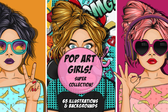 Download Comic Style Pop Art Girls - Girls Collection