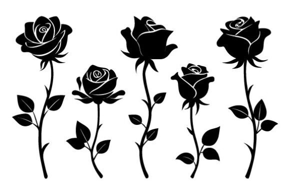 Download Rose Svg,Rose Silhouette Bundle - Rose svg Collection